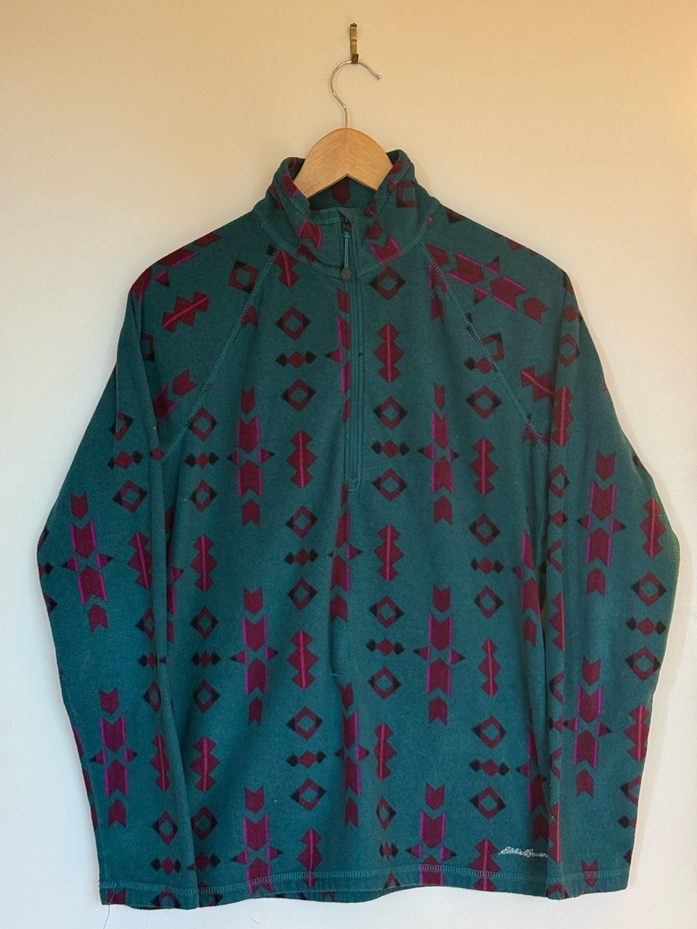 Eddie Bauer Aztec Fleece 1/4 Zip Pullover-medium